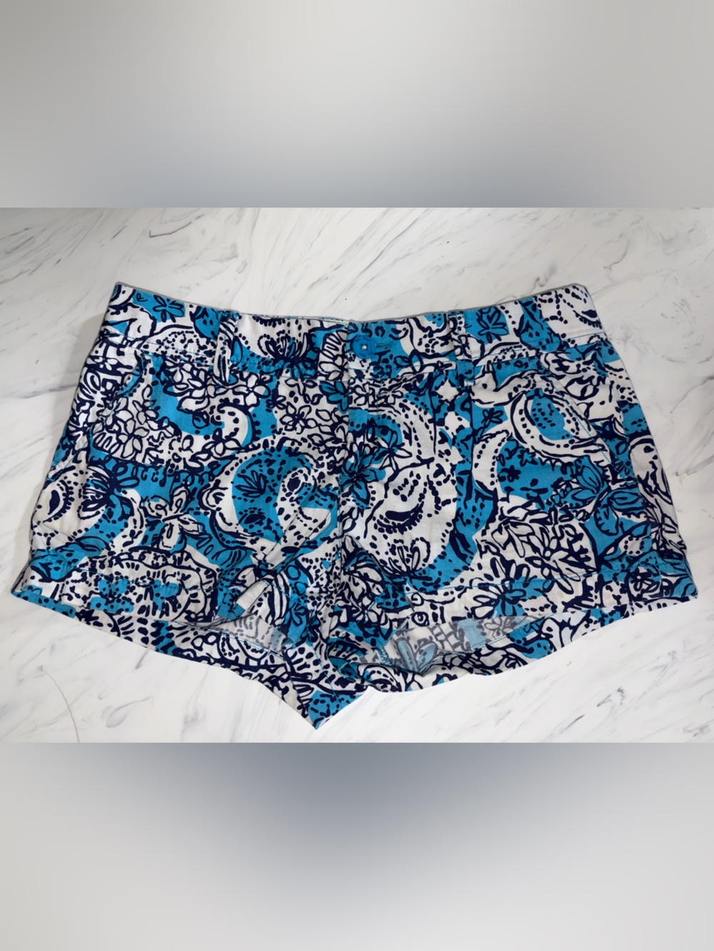 Lilly pulitzer short cotton hippy hippy shake walsh 6 twill print 3" butterfly
